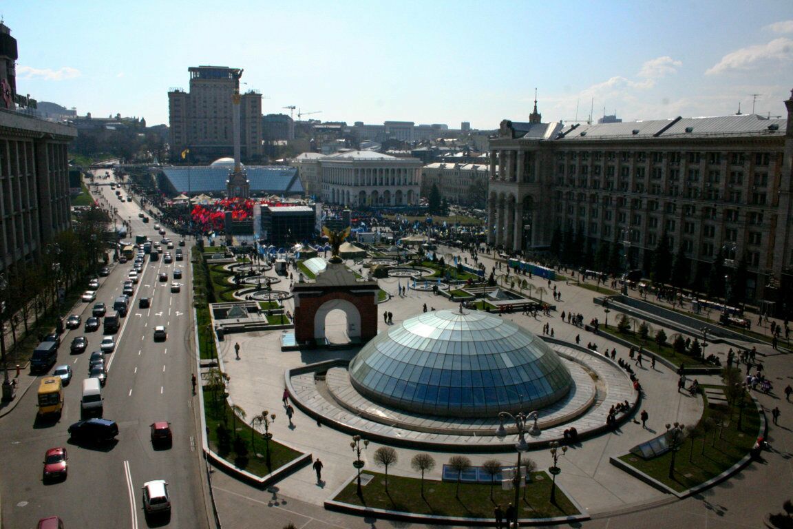 Der Platz der Unabhängigkeit in Kiew