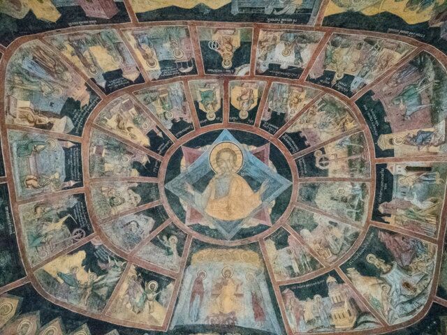 Deckenmalerei der Alten Kirche im Kloster Sinaia
